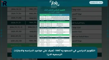 التقويم الدراسي في السعودية 1447: تعرف على مواعيد الدراسة والإجازات الرسمية الآن!